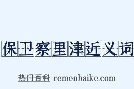 保卫察里津近义词是什么意思的图片